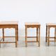 Set of three oak nesting tables attributed to Henning Kjærnulf