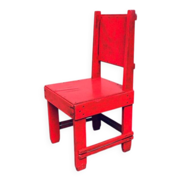 De Stijl Movement Design Red Chair attributed to Jan Wils, Netherlands, 1920s