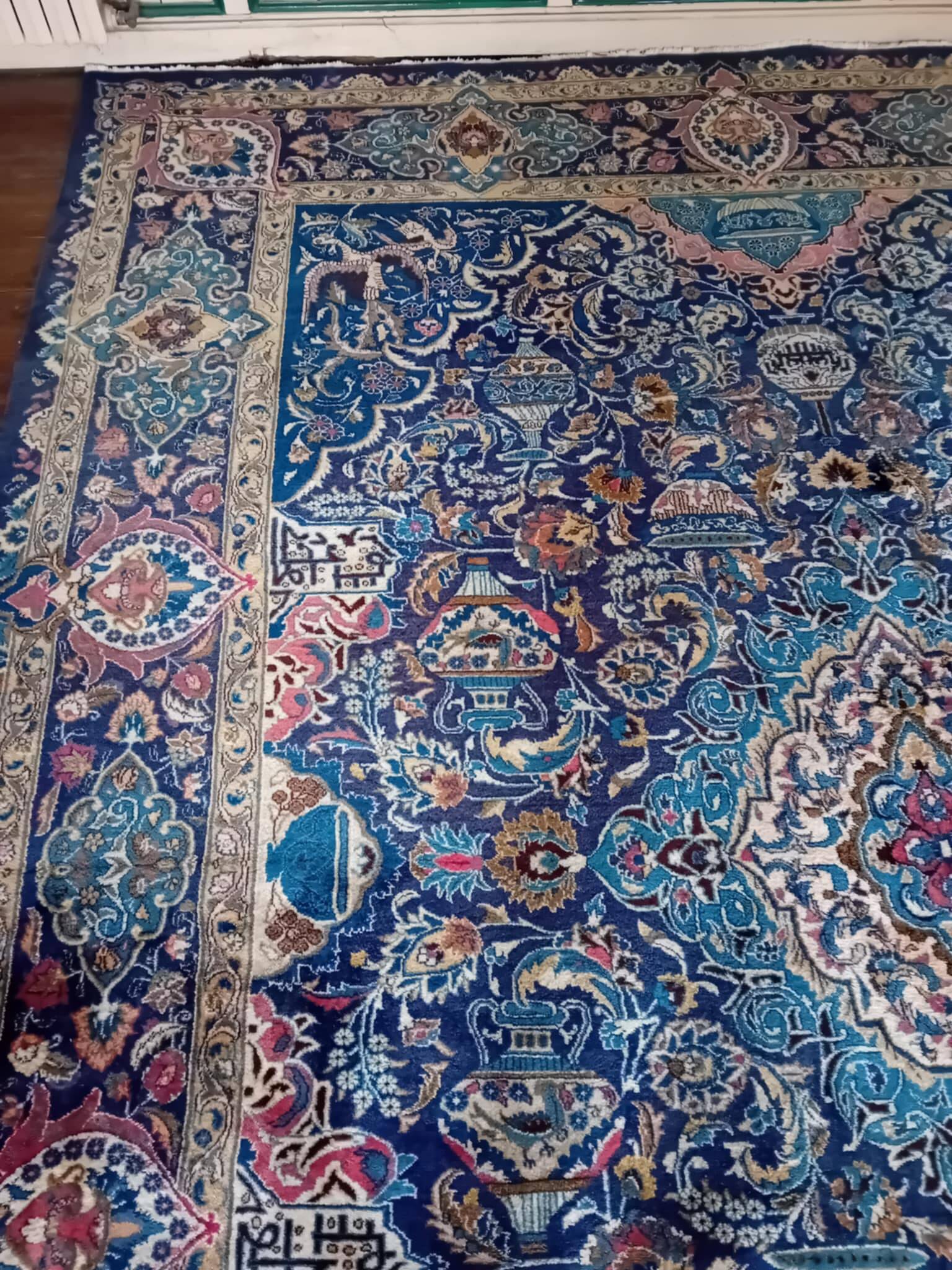 Handmade Persian Kashmar rug 381x291cm