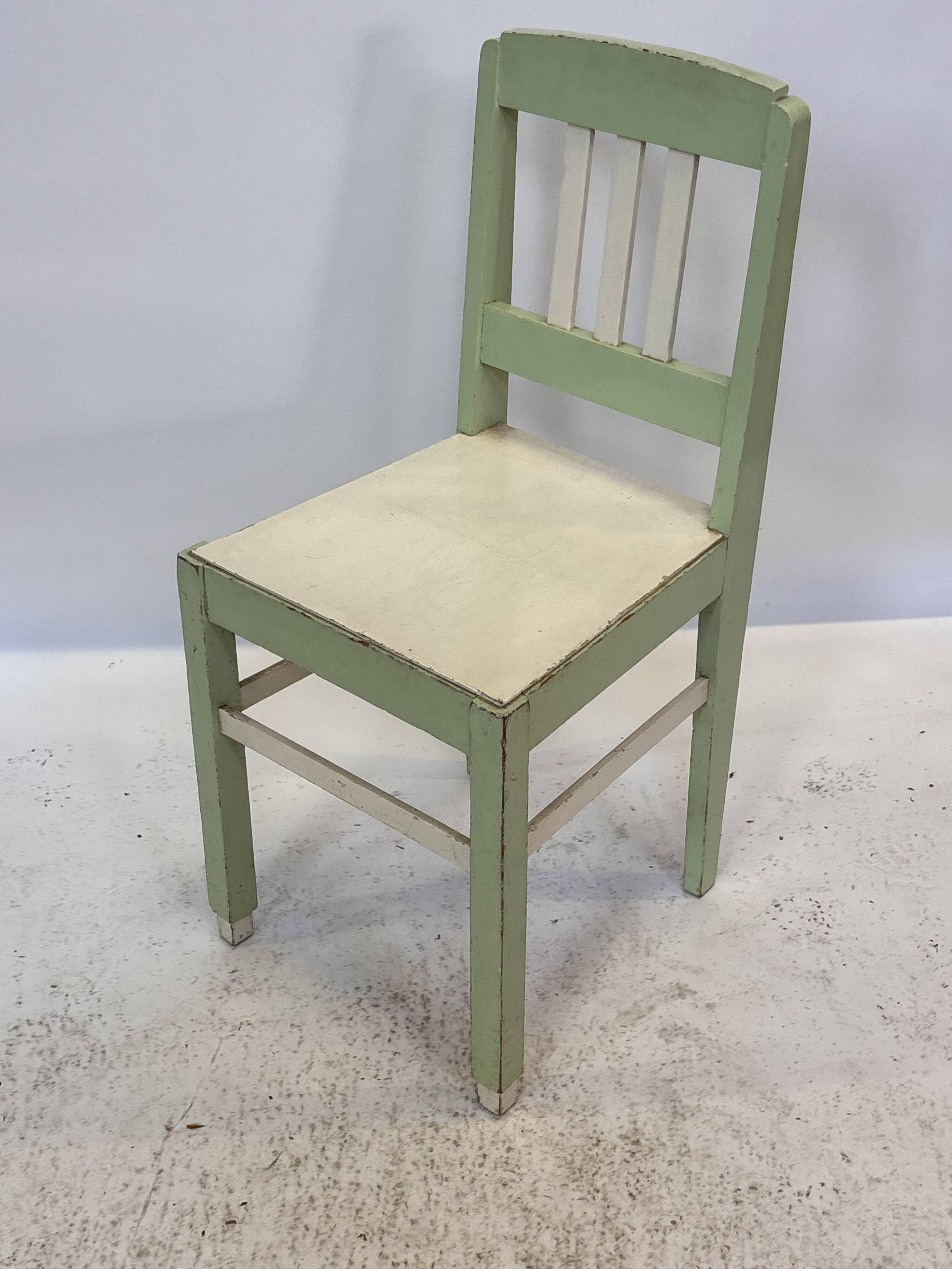 Chaise Art Déco vintage, style de design minimaliste, bois "de stijl"