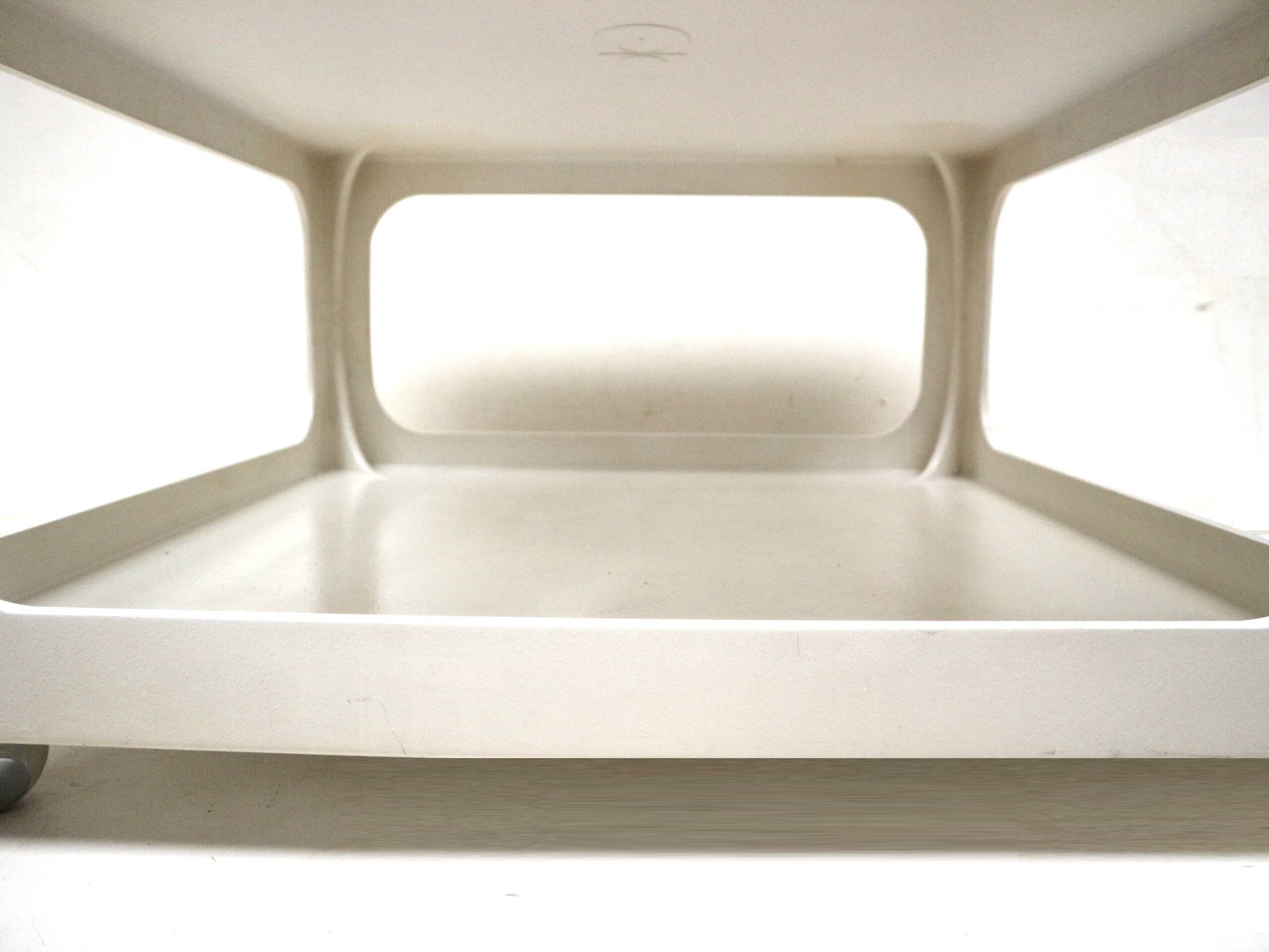 Vintage Space age coffee table on wheels made in the 70s