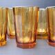 6 amber shot glasses