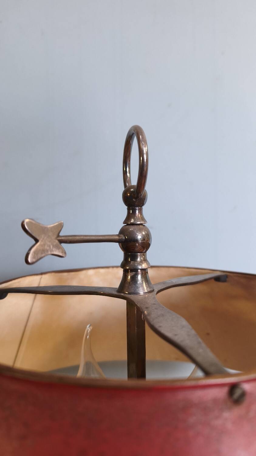 Empire-style three-light bouillotte lamp