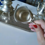 Silver metal coffee set