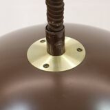 Fog and Morup Mid Century Modern Brass Pendant Lamp, Danish 1960s Brown XL