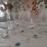 Set of 6 unstamped Saint-Louis cognac glasses, Tenareze model