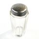 Mid-century modern salt shaker, glass, Germany, 1950s