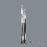 Chrome metal and glass floor lamp, 1970s