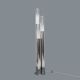 Chrome metal and glass floor lamp, 1970s