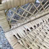 Vintage rattan corner shelf