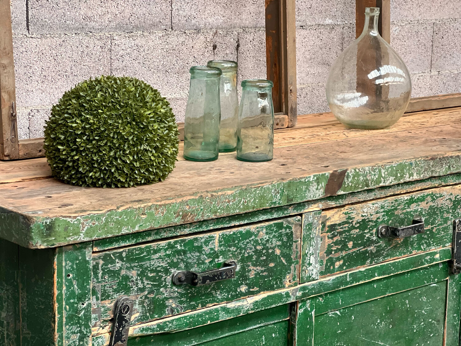 Old industrial workbench