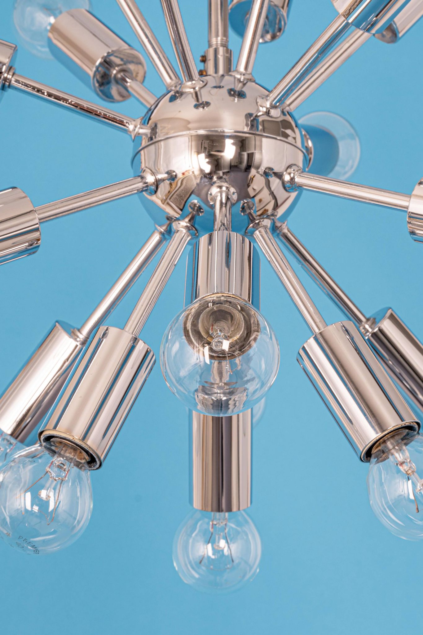 Small Atomium Sputnik space chrome pendant by Cosack, Germany, 1970s.