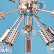 Small Atomium Sputnik space chrome pendant by Cosack, Germany, 1970s.