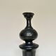 Black ceramic candlestick Jean Marais Vallauris