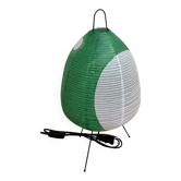 Lampe verte "design papier et métal".