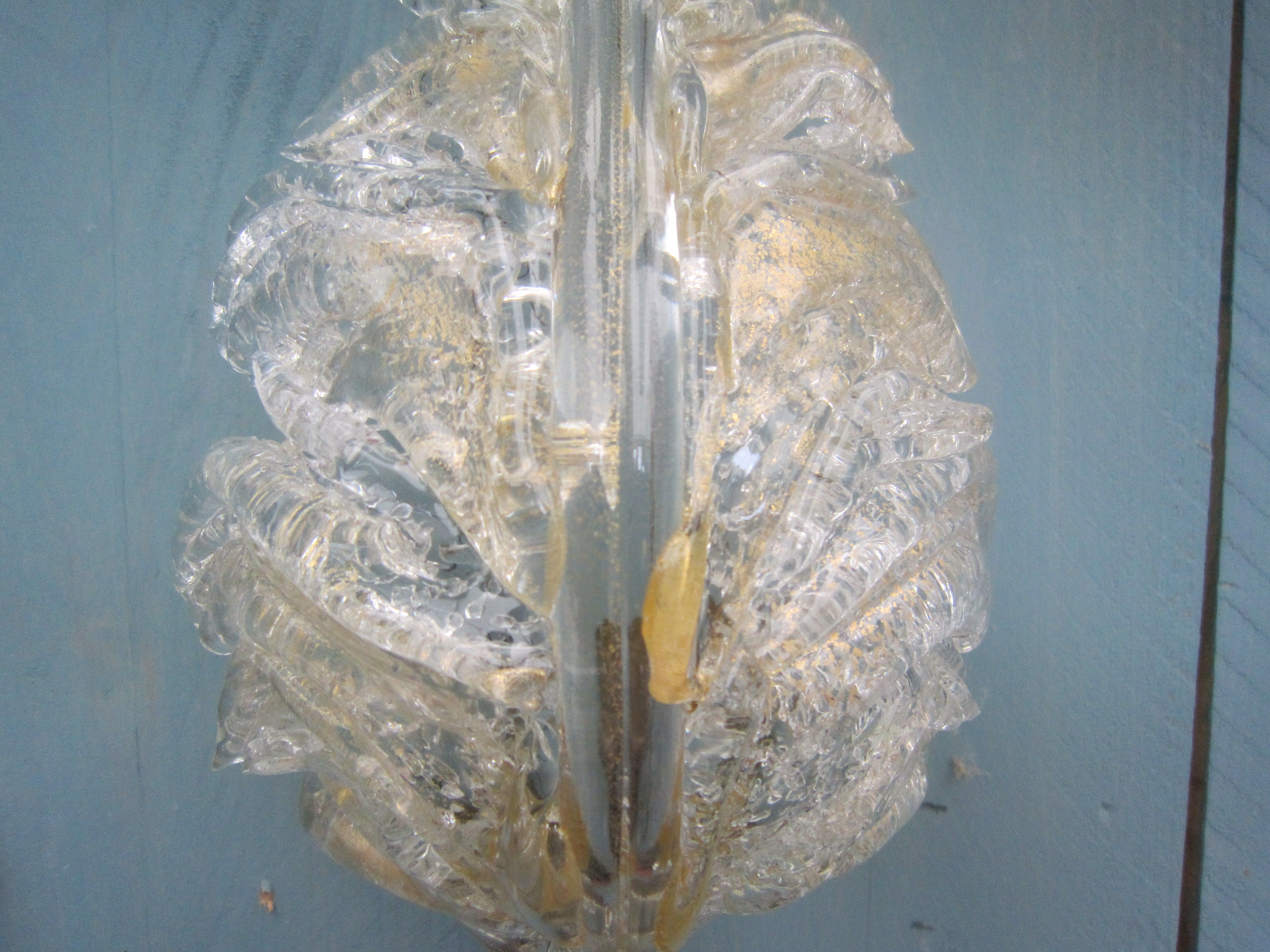 Wall light feather by Barovier and Toso Murano 1950