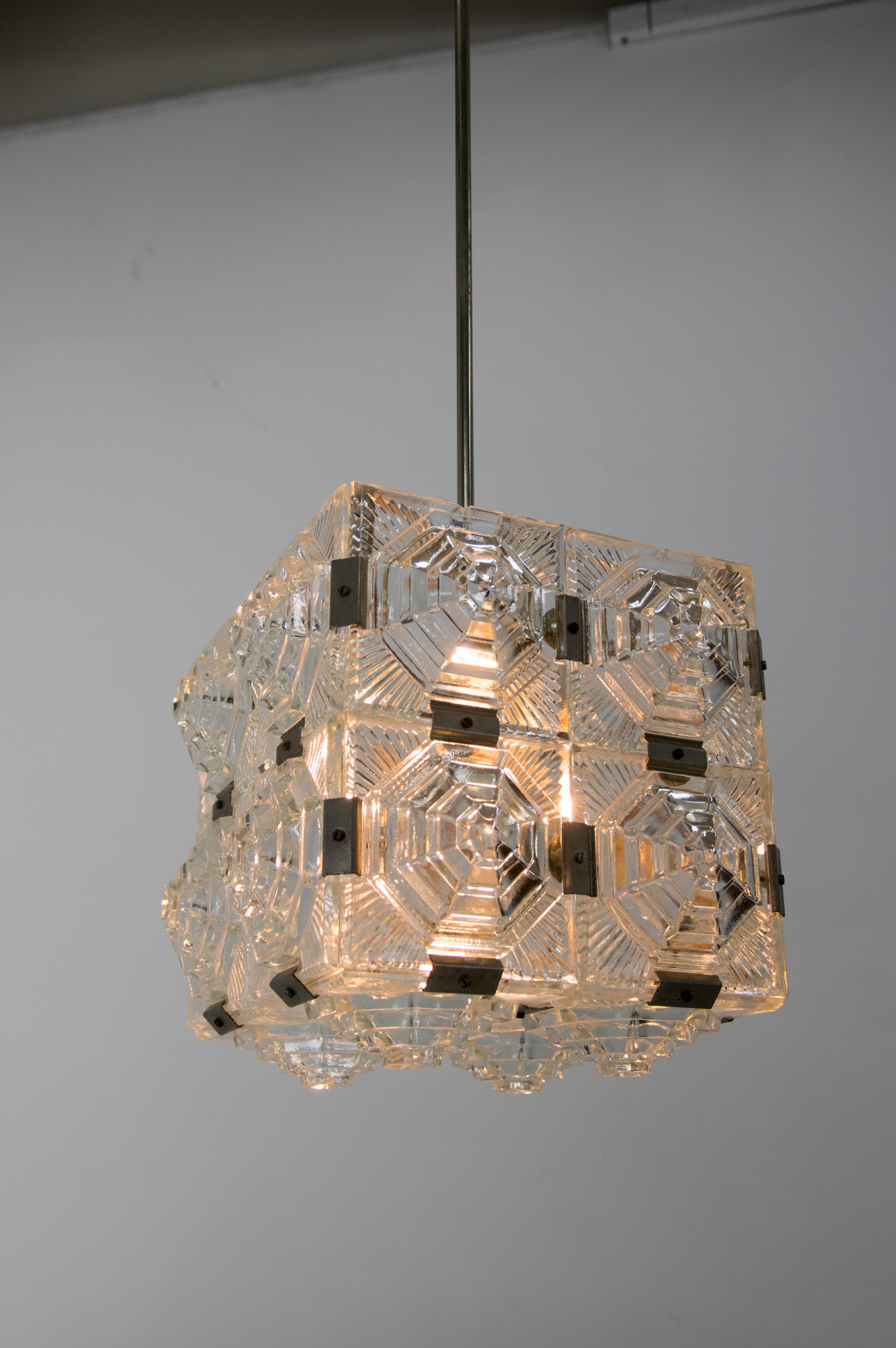 Set of Two Glass Pendant by Kamenicky Senov, 1960s