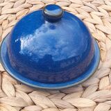 Butter bell in blue ceramic, handmade