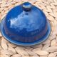 Butter bell in blue ceramic, handmade