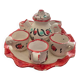1 miniature terracotta dollhouse tea service