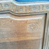 Antique headboard in solid oak