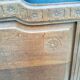Antique headboard in solid oak