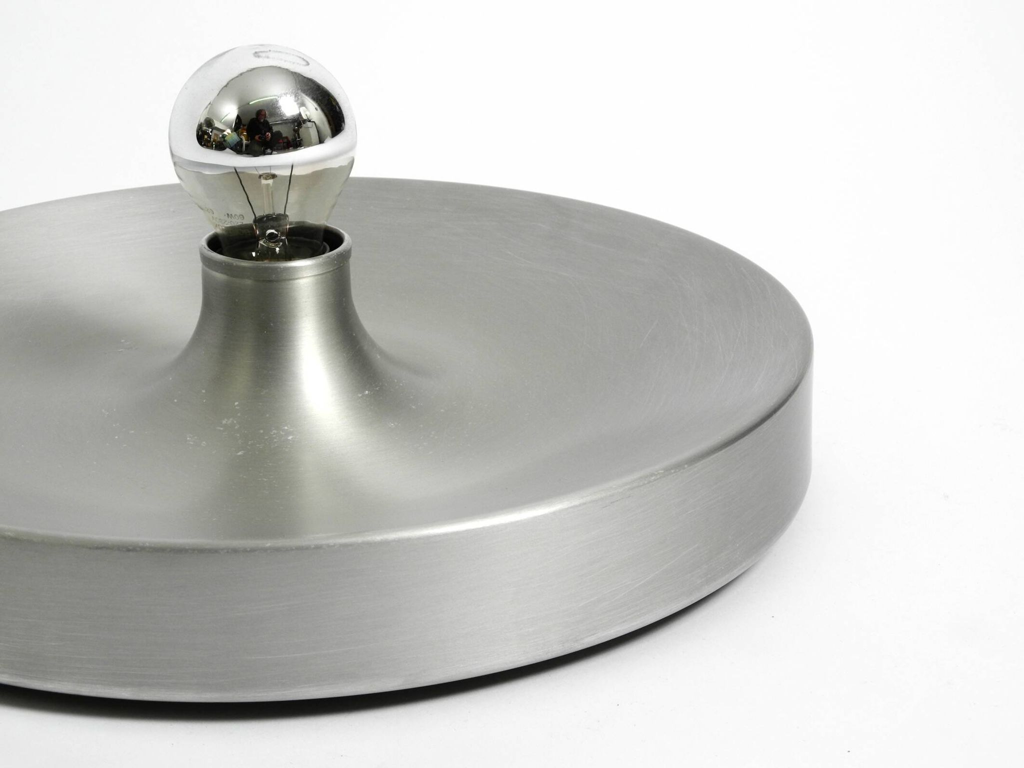 1960s round large Space Age Pop Art aluminum ceiling or wall lamp