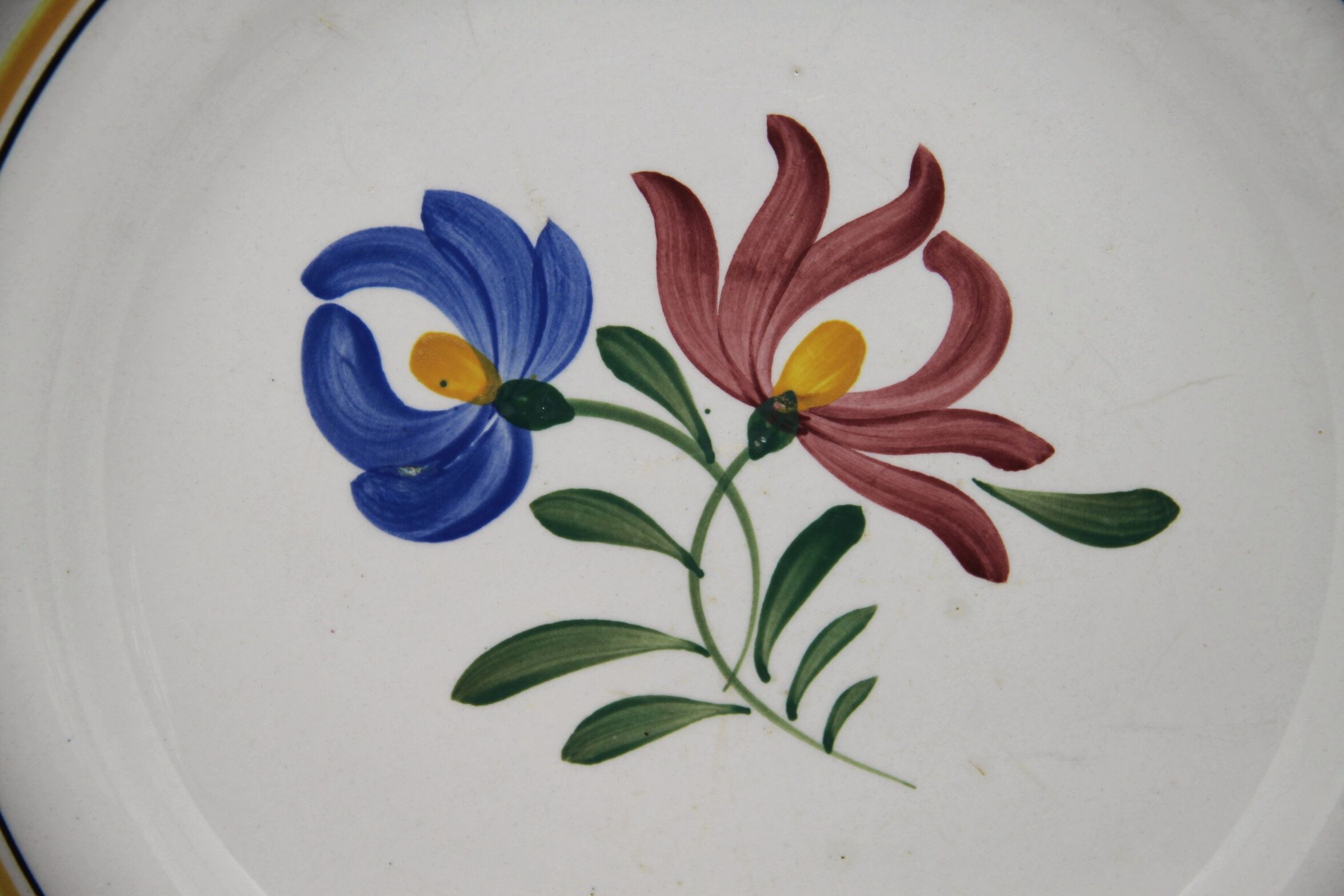 Lot de 4 assiettes plates Dunkerque - Digoin