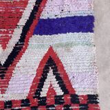 Moroccan Boucherouite rug white - 113 x 145 cm