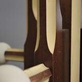 Wooden column coat rack  1965
