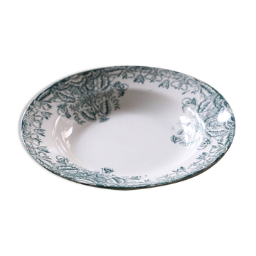 Lebacqz & M. Bouchard ironstone deep plate FLORAL model