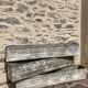 Three fibro cement or eternite planters