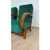 Pair of Artdeco restored armchairs by Jindrich Halabala