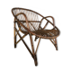 Rattan armchair vintage shell adult 1960