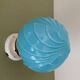 Applique globe vintage art déco en opaline bleue