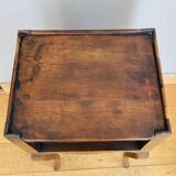 Louis XV bedside table or snack table, 18th century, quadrilobed side openings