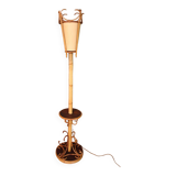 Rattan And Bamboo Floor Lamp 60's
