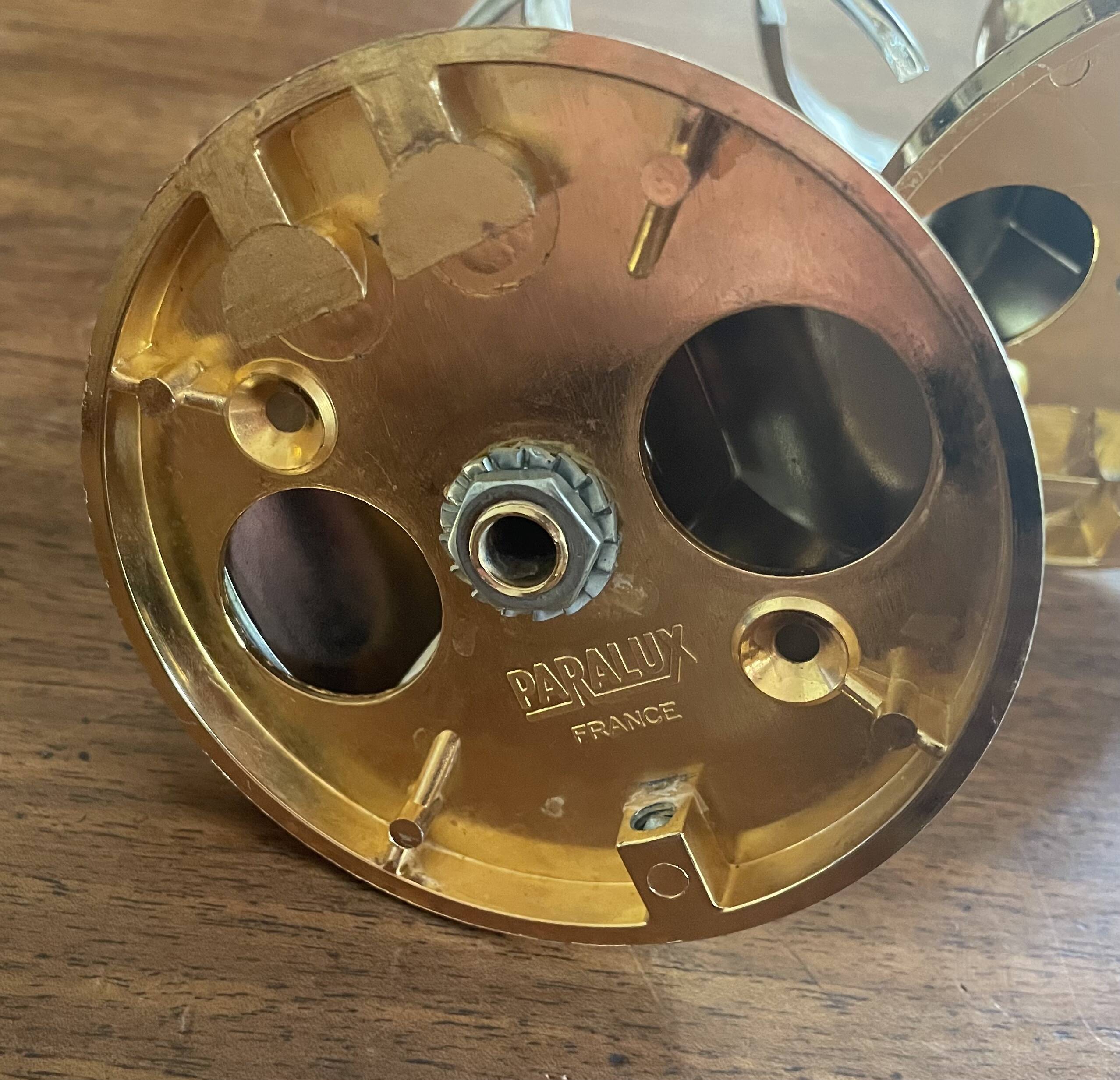 Chrome and gold metal coat rack