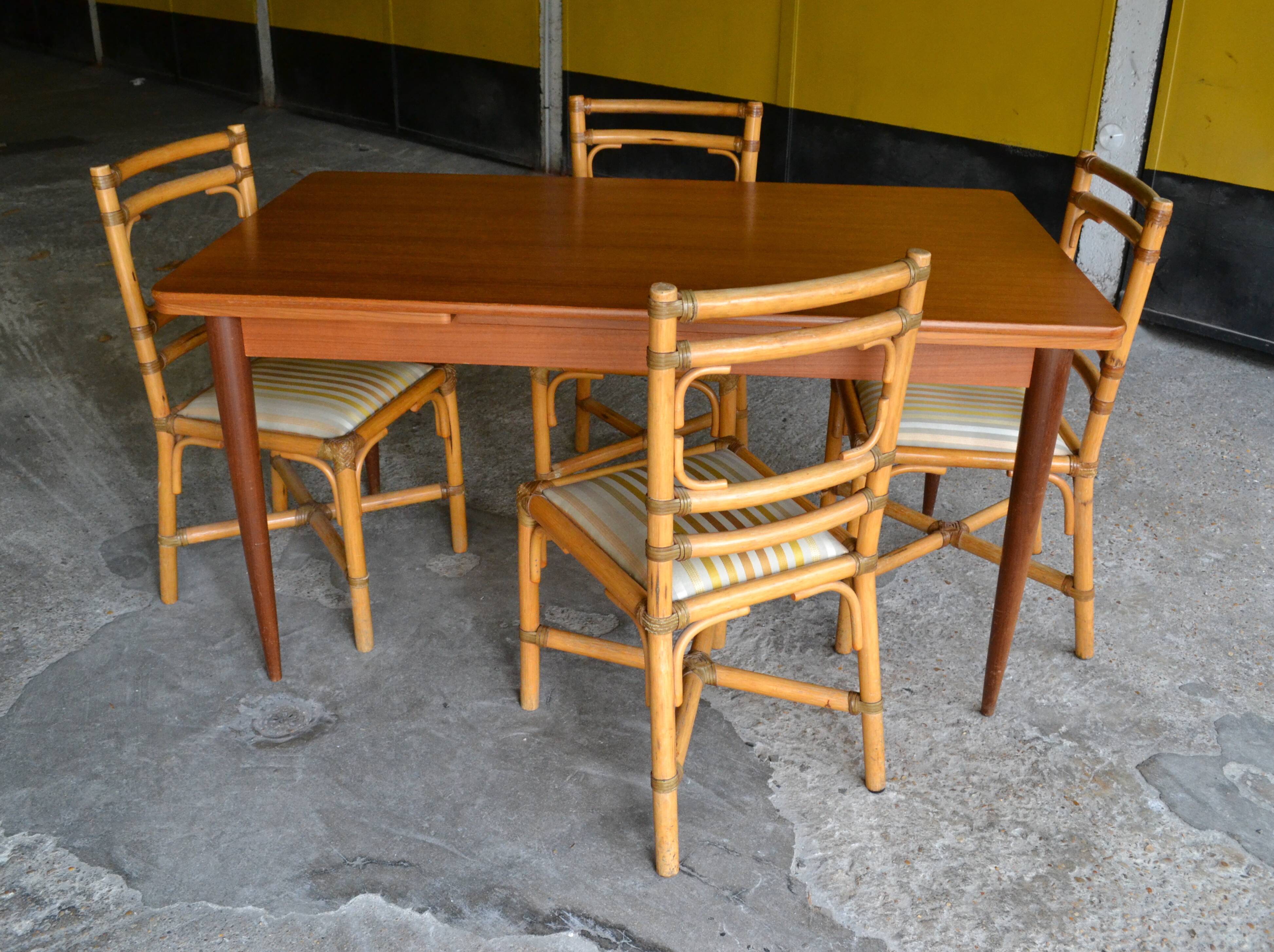 Scandinavian vintage teak extendable table