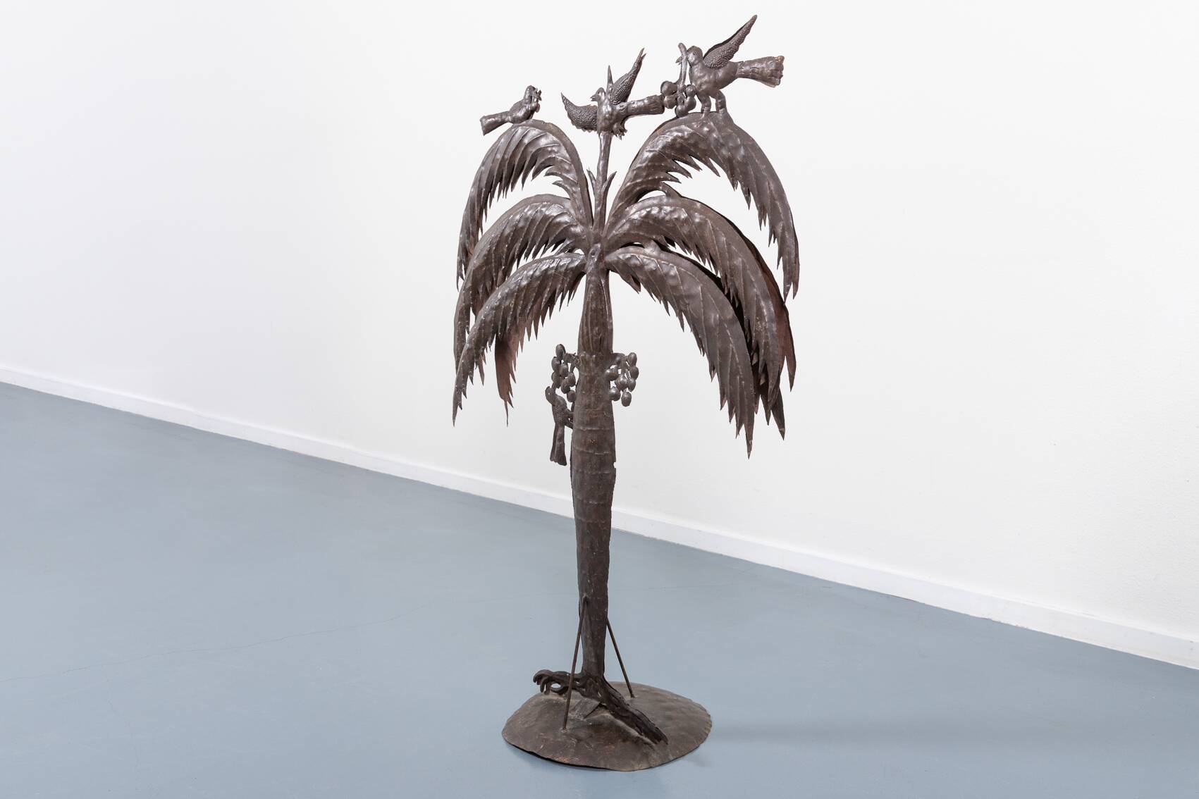 Mid-Century wrought metal Palm Tree by Atelier Marolles