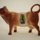 Milk jar in the shape of a vintage ceramic cow