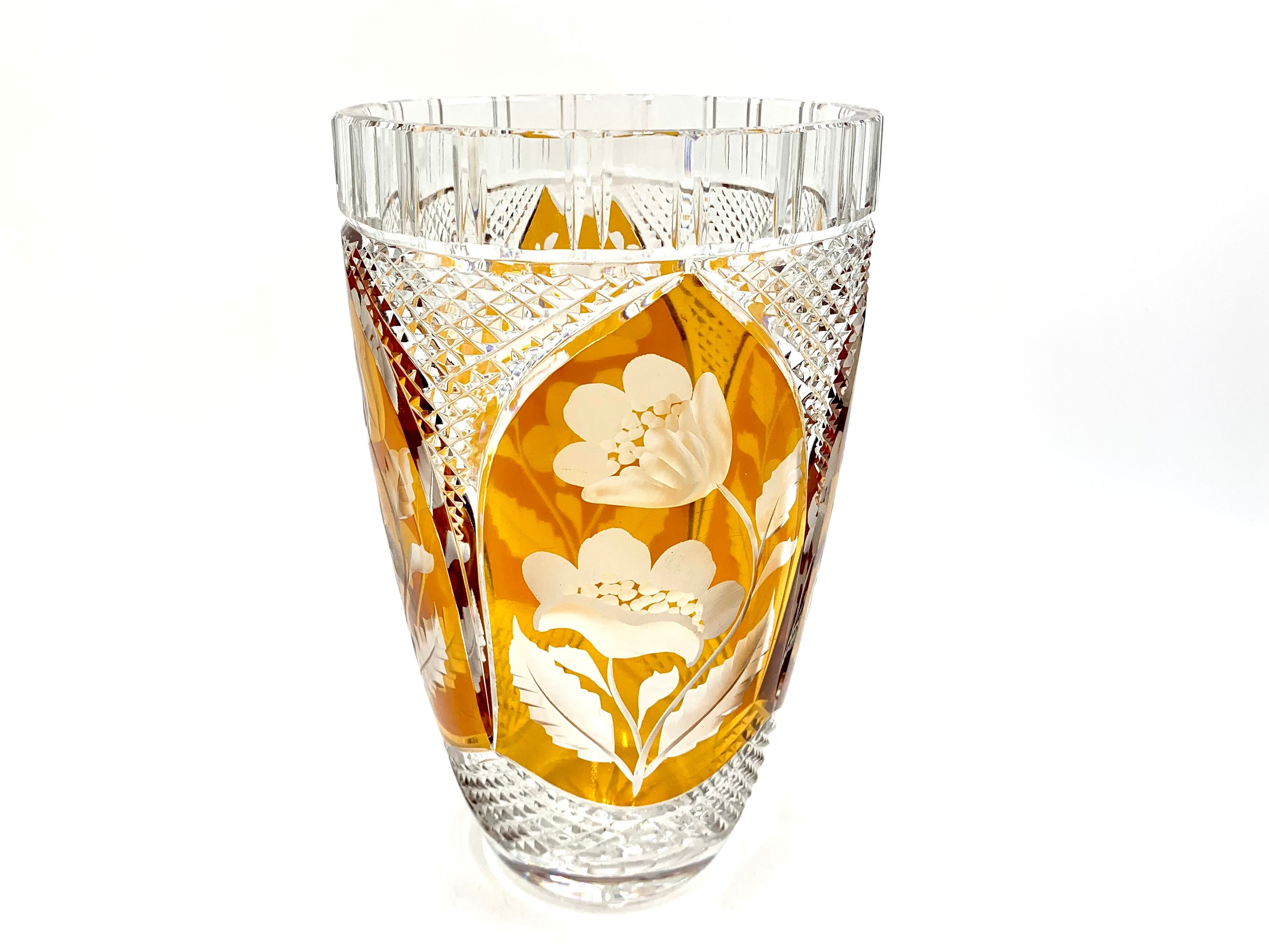 Crystal vase, Julia Glassworks, 1960s