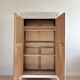 Parisian wardrobe with shelves, renovated oak wood.