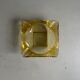 Cendrier vintage en verre jaune