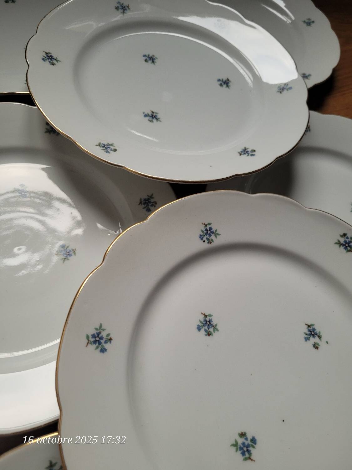 8 antique dinner plates