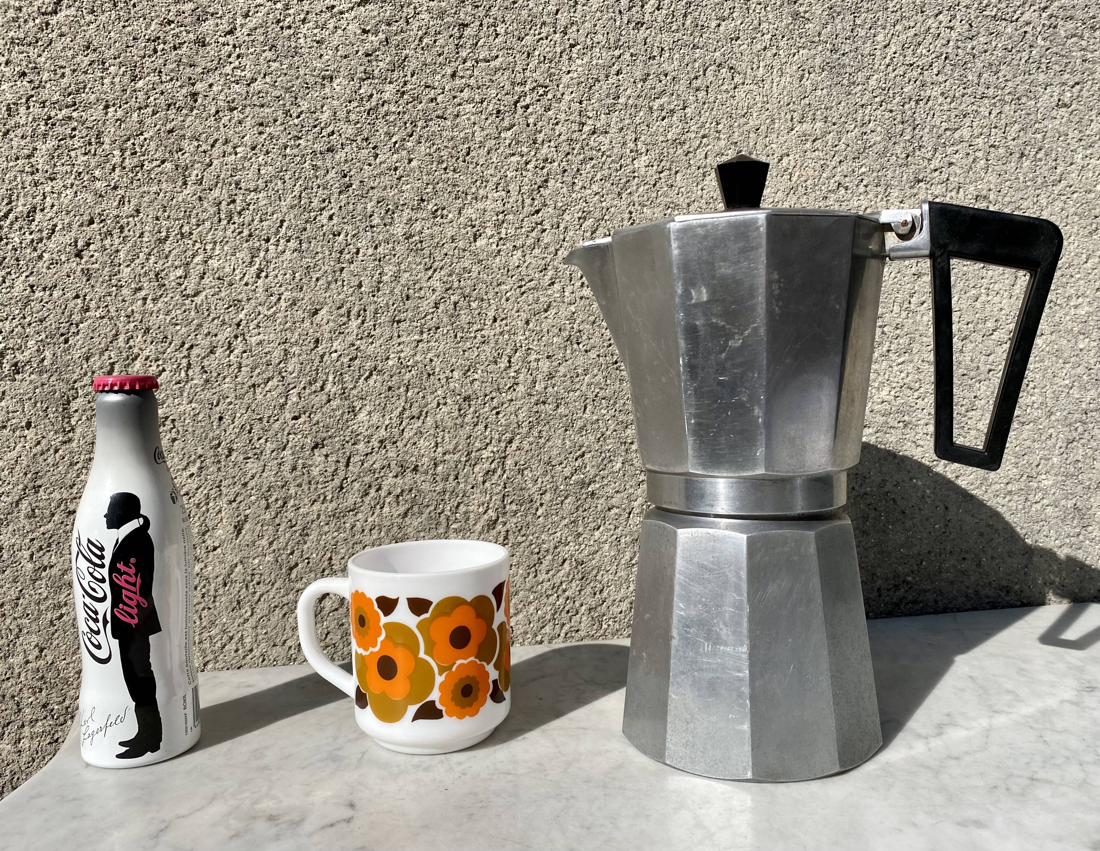 Italian coffee maker 8-10 cups vintage 70s very good condition