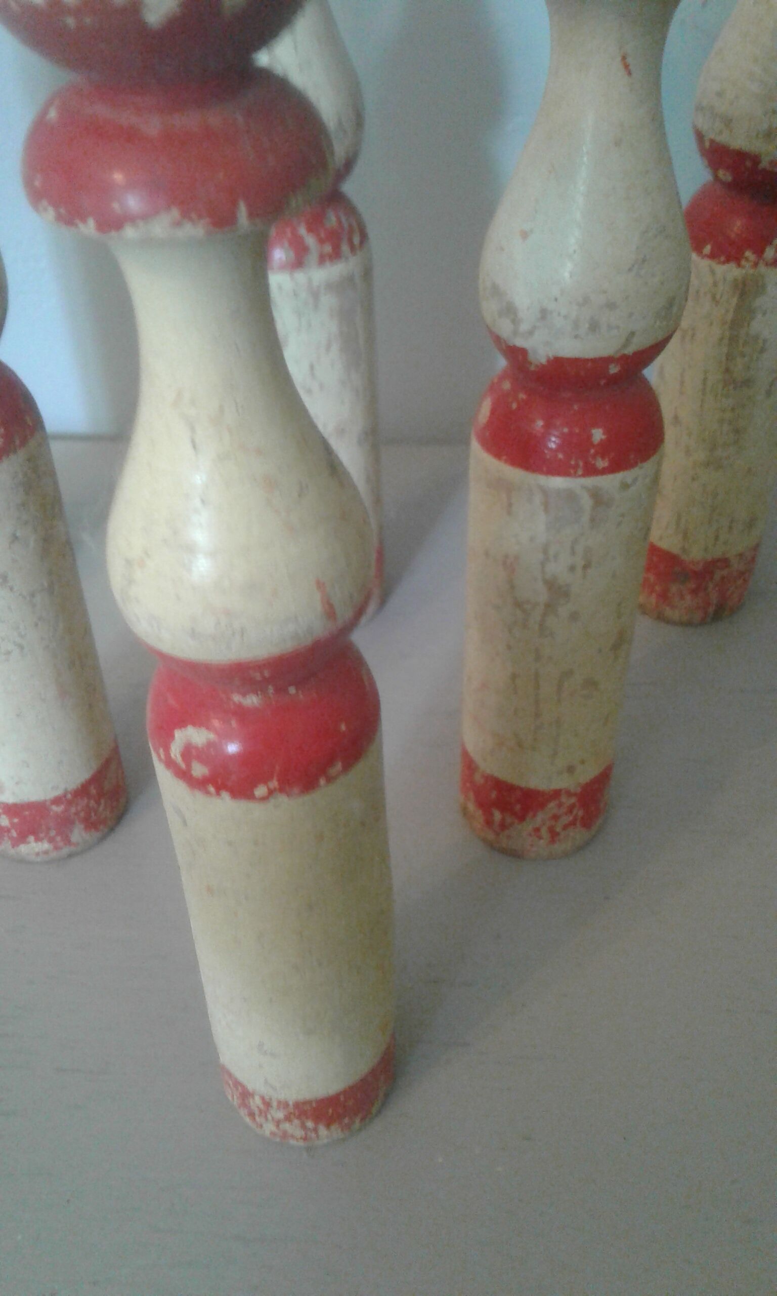 Set of six vintage wooden bowls