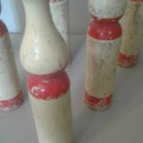 Set of six vintage wooden bowls