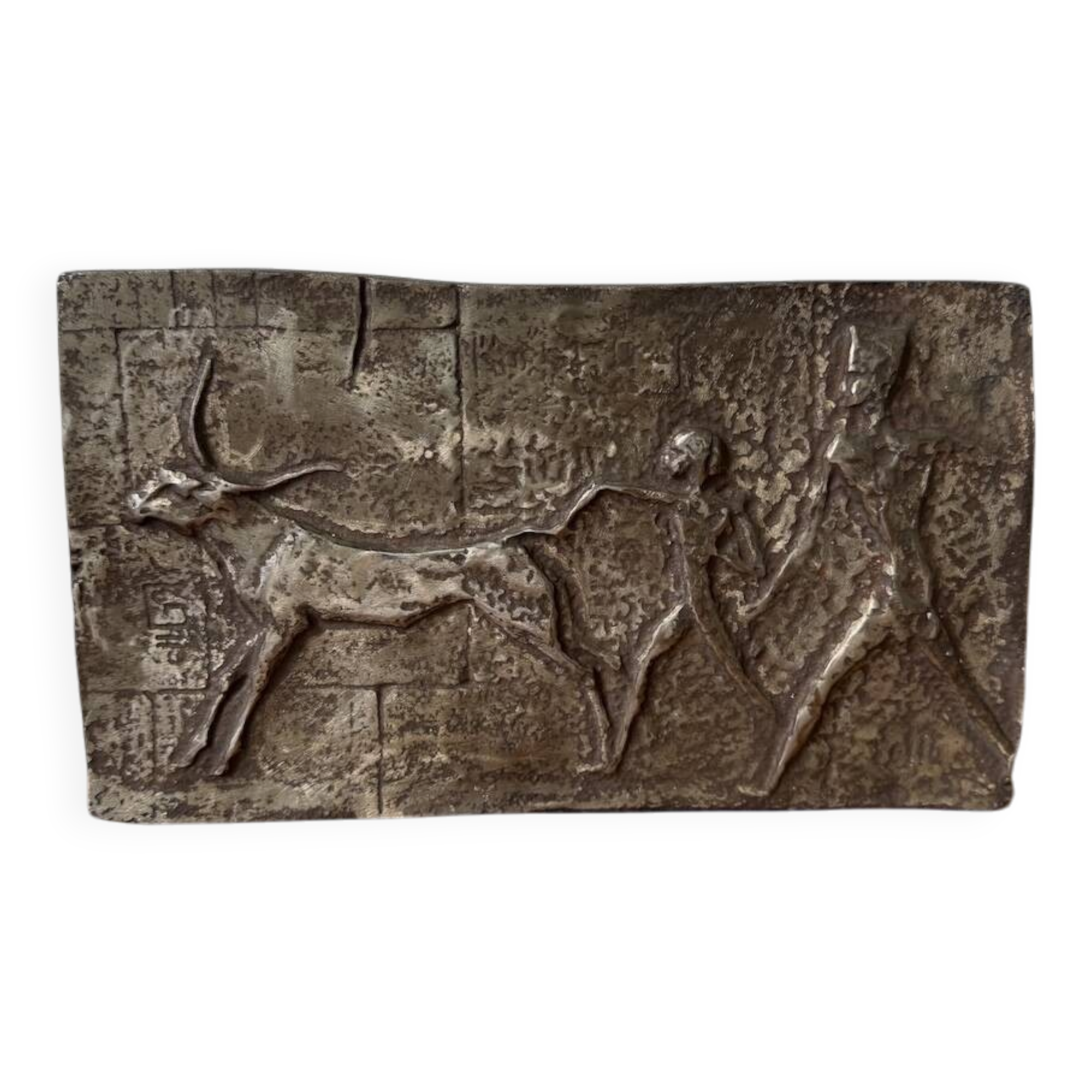 Bronze bas-relief mid-20th century