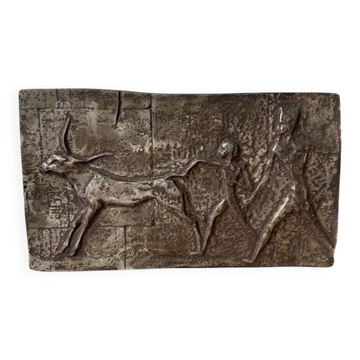 Bas-relief en bronze, milieu XXème